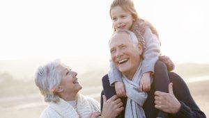Grandparents with grandkid